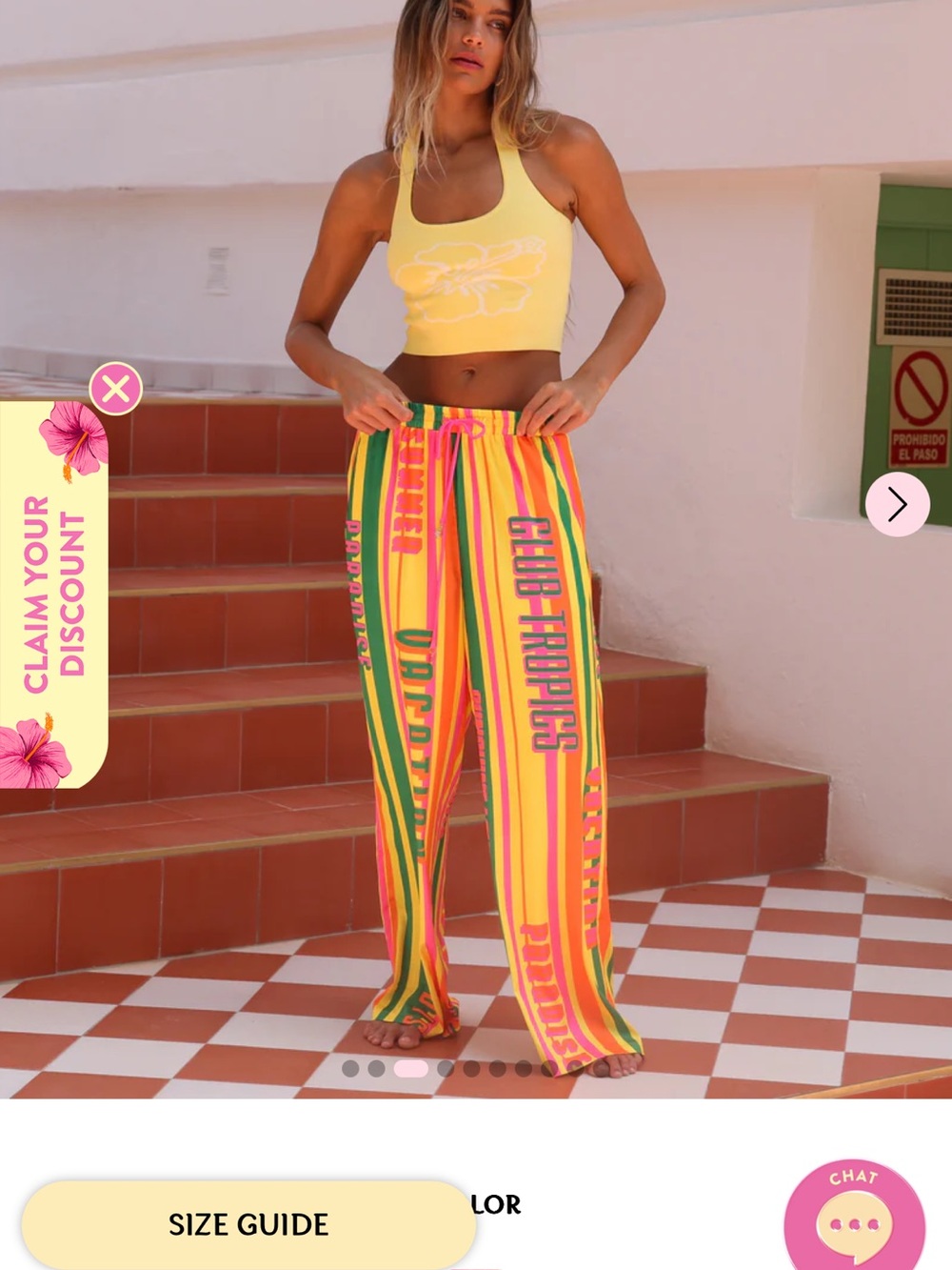 Kulani Kini Striped Wide-Leg Lounge Pants - Yellow Multicolor